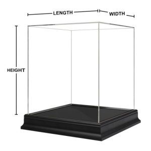 Siyah Sahte Ahşap Tabanlı ve Siyah Akrilik Ek Parçalı Özel Boyutlu Akrilik Kutu