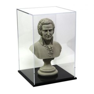 Akrilik Teşhir Kutusu 15"Y x 10"G x 10"U Siyah Tabanlı