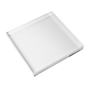 Katı Şeffaf Akrilik Blok - 8" x 8" x 1,25" Kalınlığında