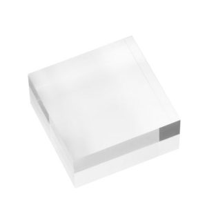 Katı Şeffaf Akrilik Blok - 2" x 2" x 1,5" Kalın