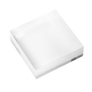 Katı Şeffaf Akrilik Blok - 3" x 3" x 1,5" Kalın