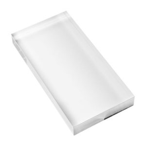 Katı Şeffaf Akrilik Blok - 4" x 8" x 1" Kalın